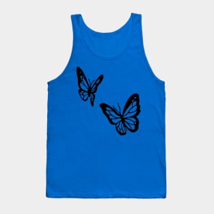 black and white butterfly 2 Tank Top